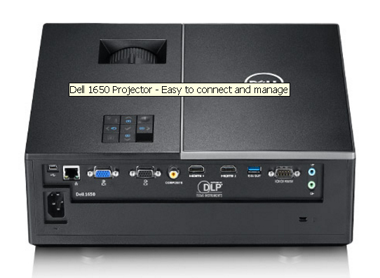 Dell 1650 data projector Standard throw projector 3800 ANSI lumens DLP WXGA (1280x800) Black – image 2