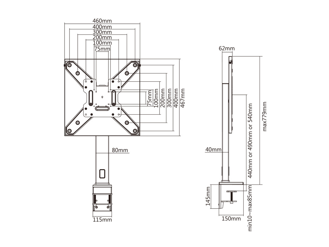 Multibrackets M Deskmount XL White – image 9