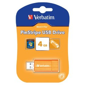 Verbatim PinStripe USB Drive 4GB - Volcanic Orange – image 2