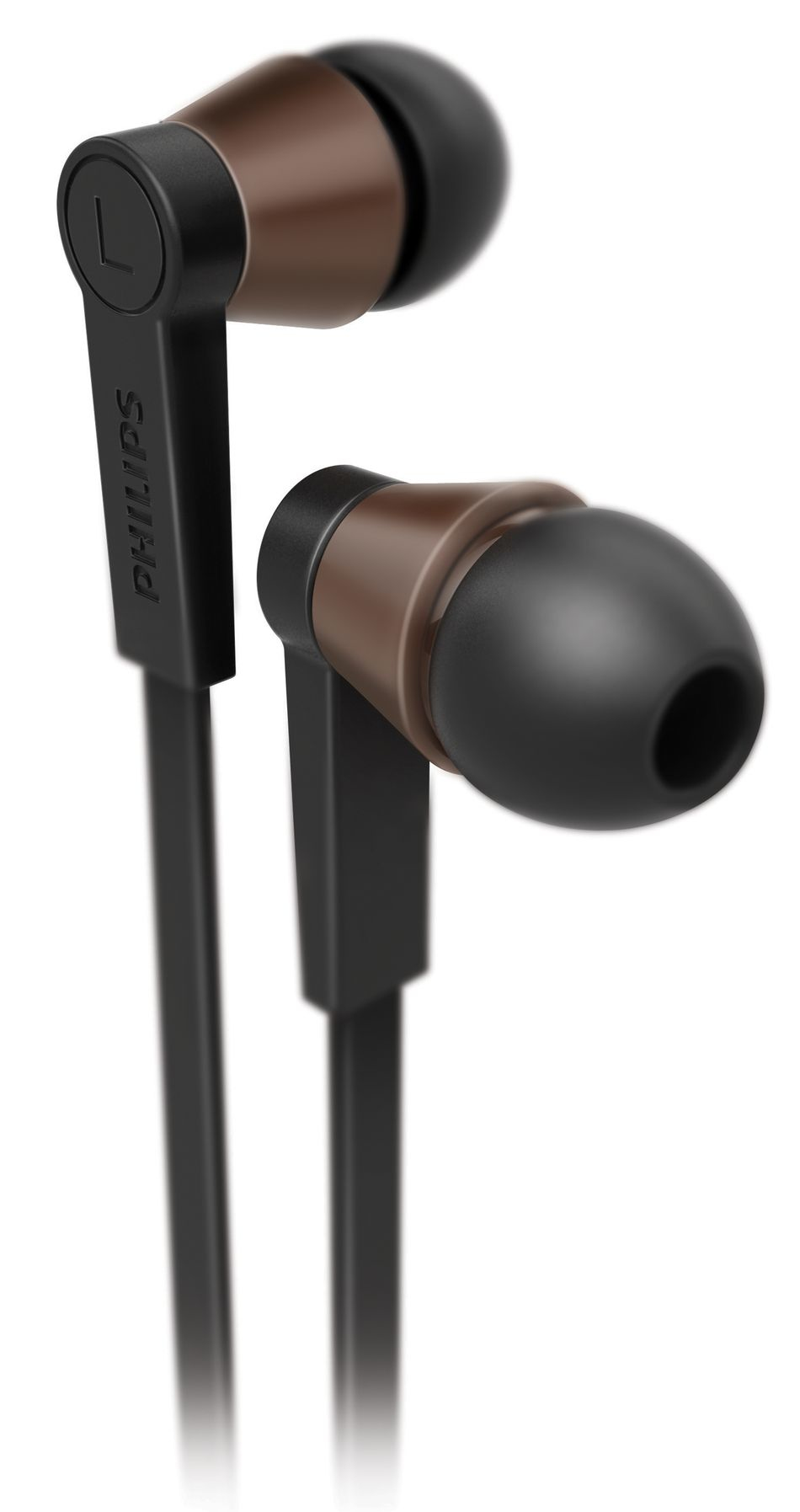 Philips SHE5105BK/28 headphones/headset Wired In-ear Calls/Music Black, Brown – image 2