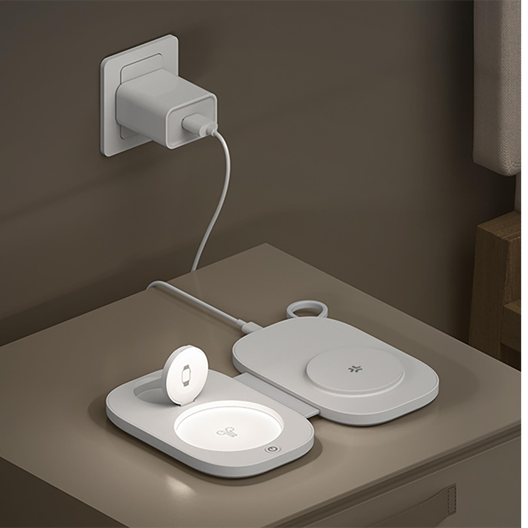 Celly MAGPOCKET3IN1WH mobile device charger Headphones, Smartphone, Smartwatch White USB Wireless charging Fast charging Indoor – image 7