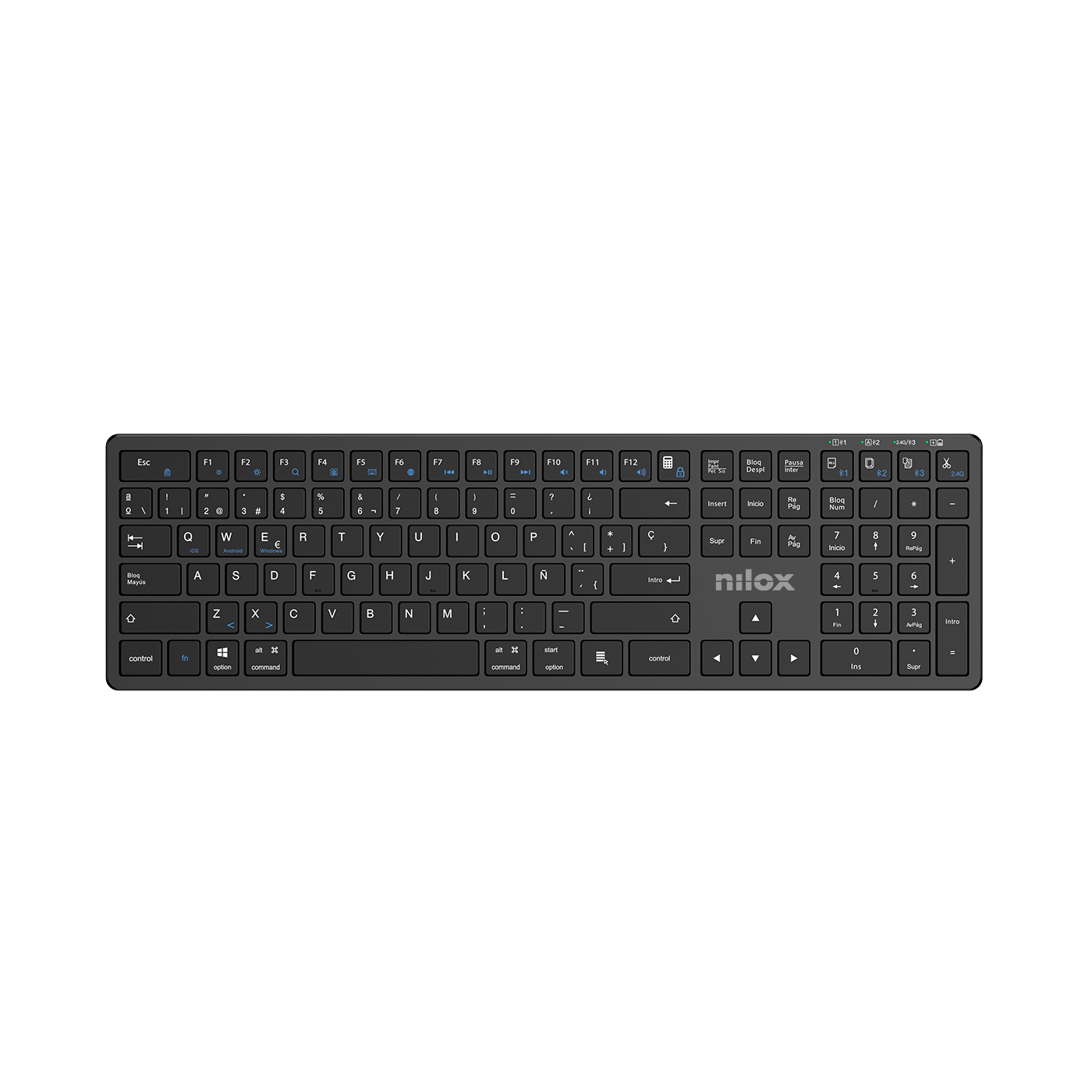 Nilox TECLADO PRO WIRELESS BLACK ESPANOL – image 1
