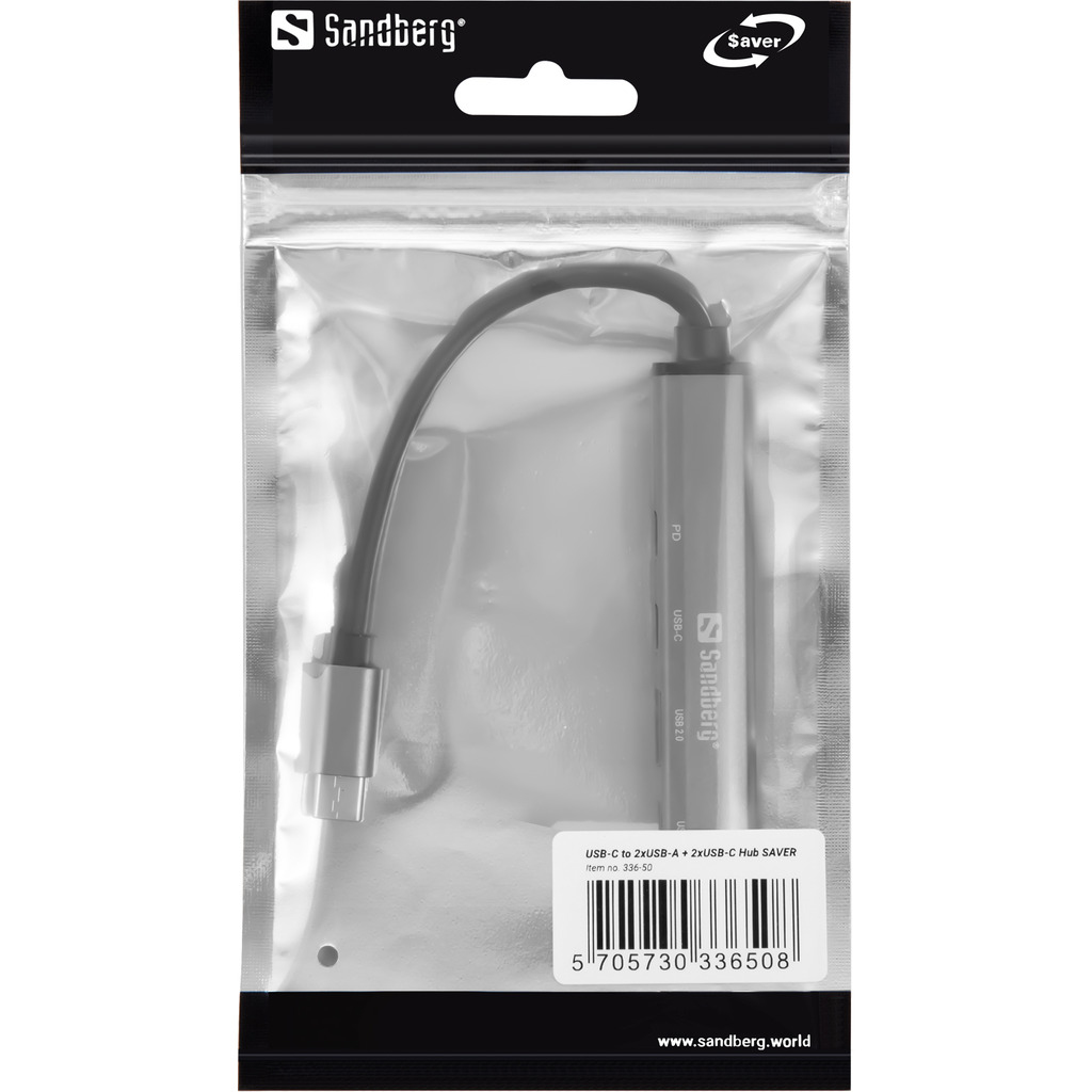 Sandberg USB-C to 3xUSB-A+2xUSB-C SAVER – image 4