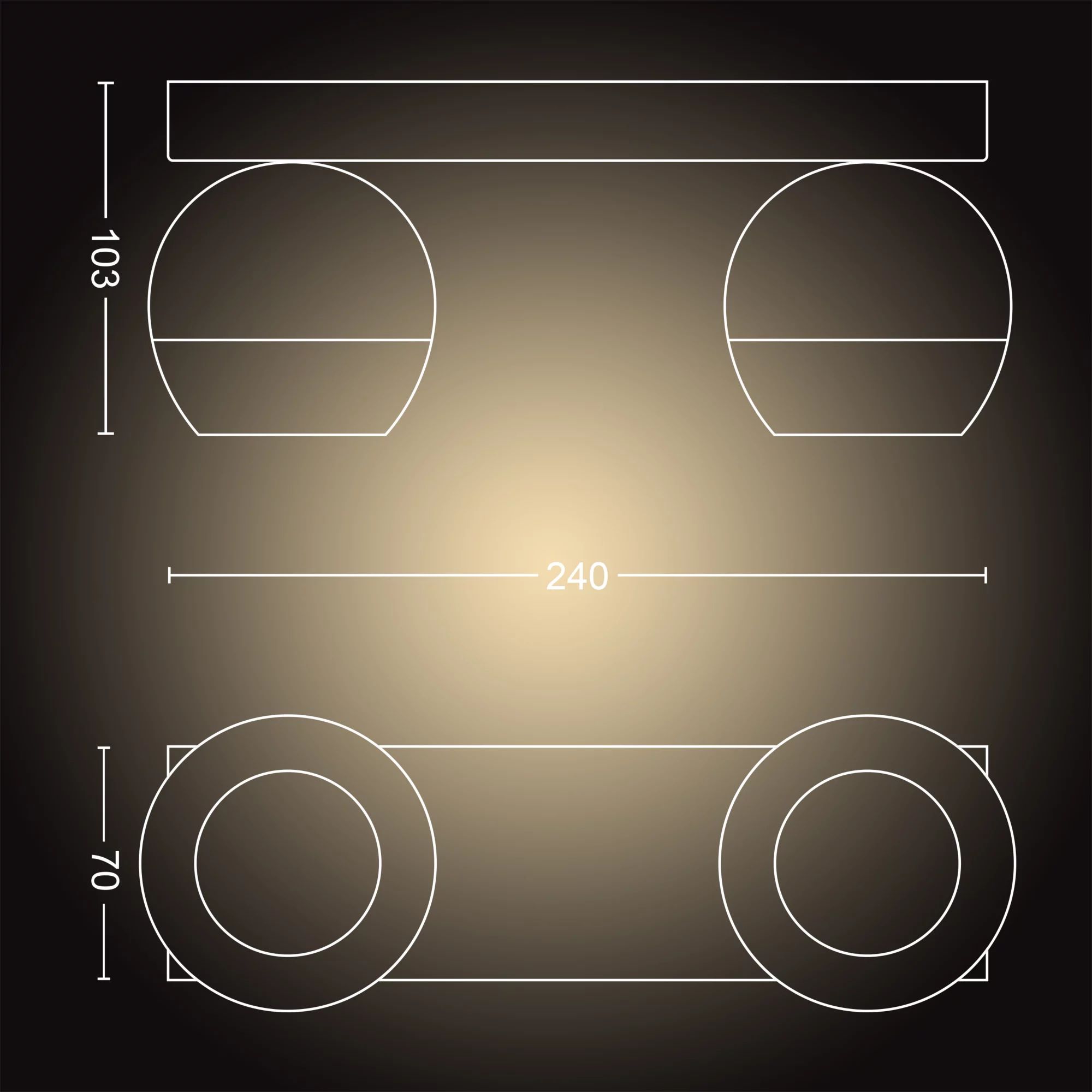 Philips by Signify Philips Hue White ambience Buckram double spotlight – image 3