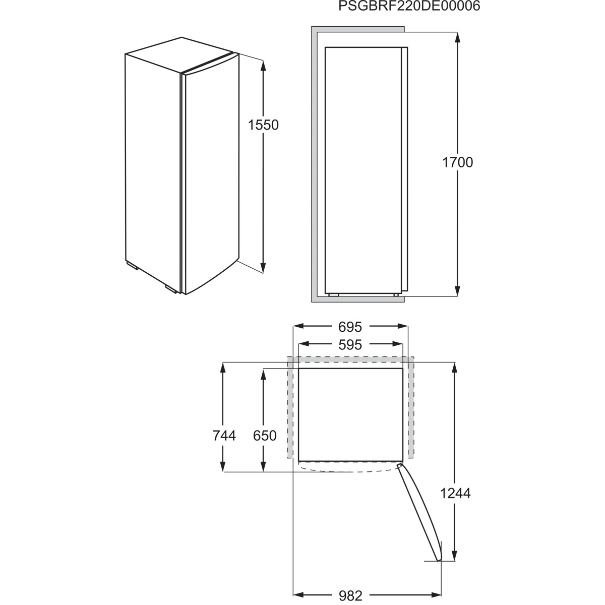 Electrolux LRB1DE33W fridge Freestanding – image 9