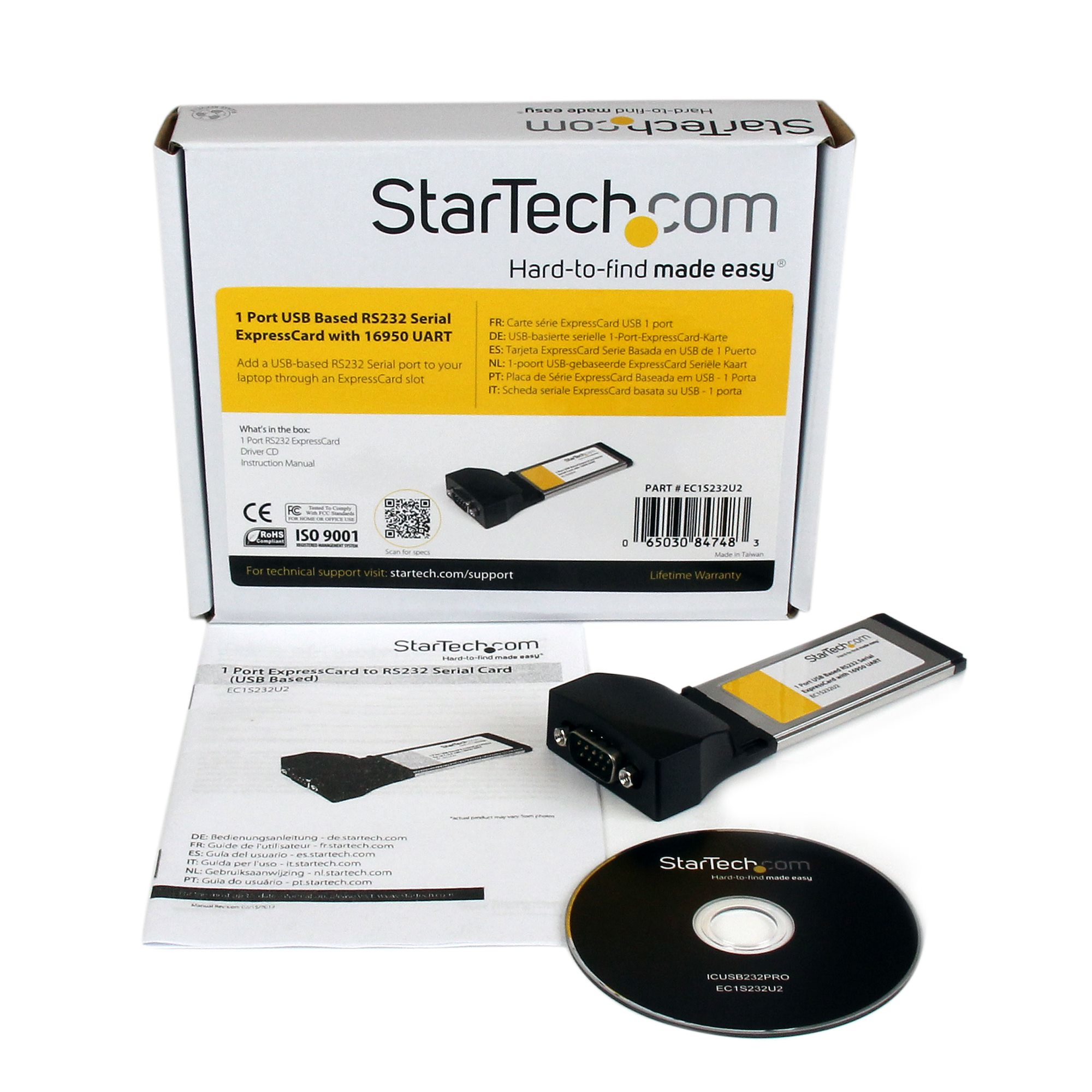 StarTech.com 1 Port ExpressCard to RS232 DB9 Serial Adapter Card w/ 16950 - USB Based – image 5