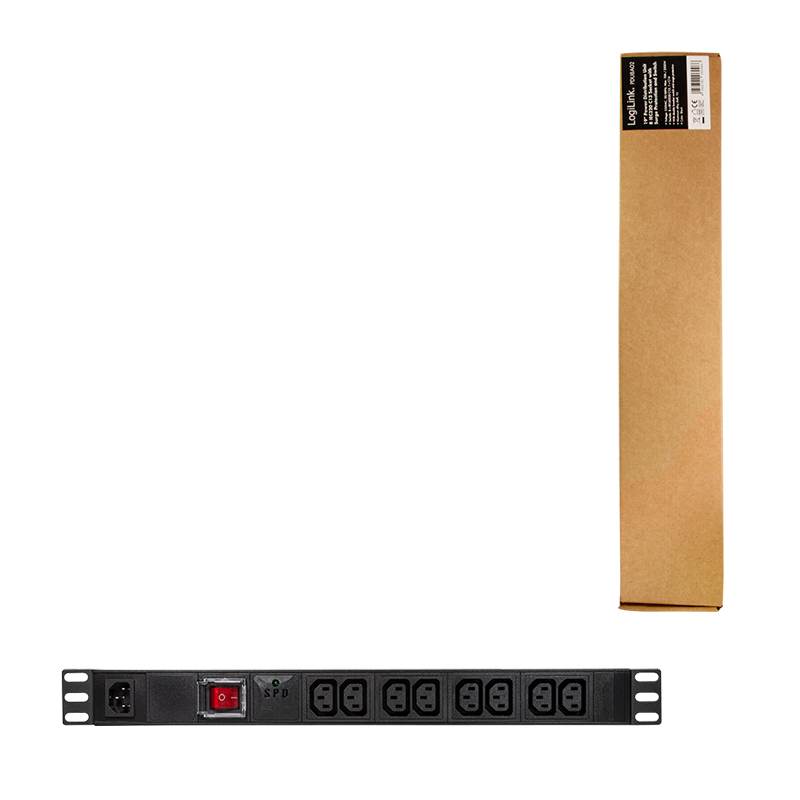 LogiLink PDU8A02 power distribution unit (PDU) 8 AC outlet(s) 1U Black – image 5
