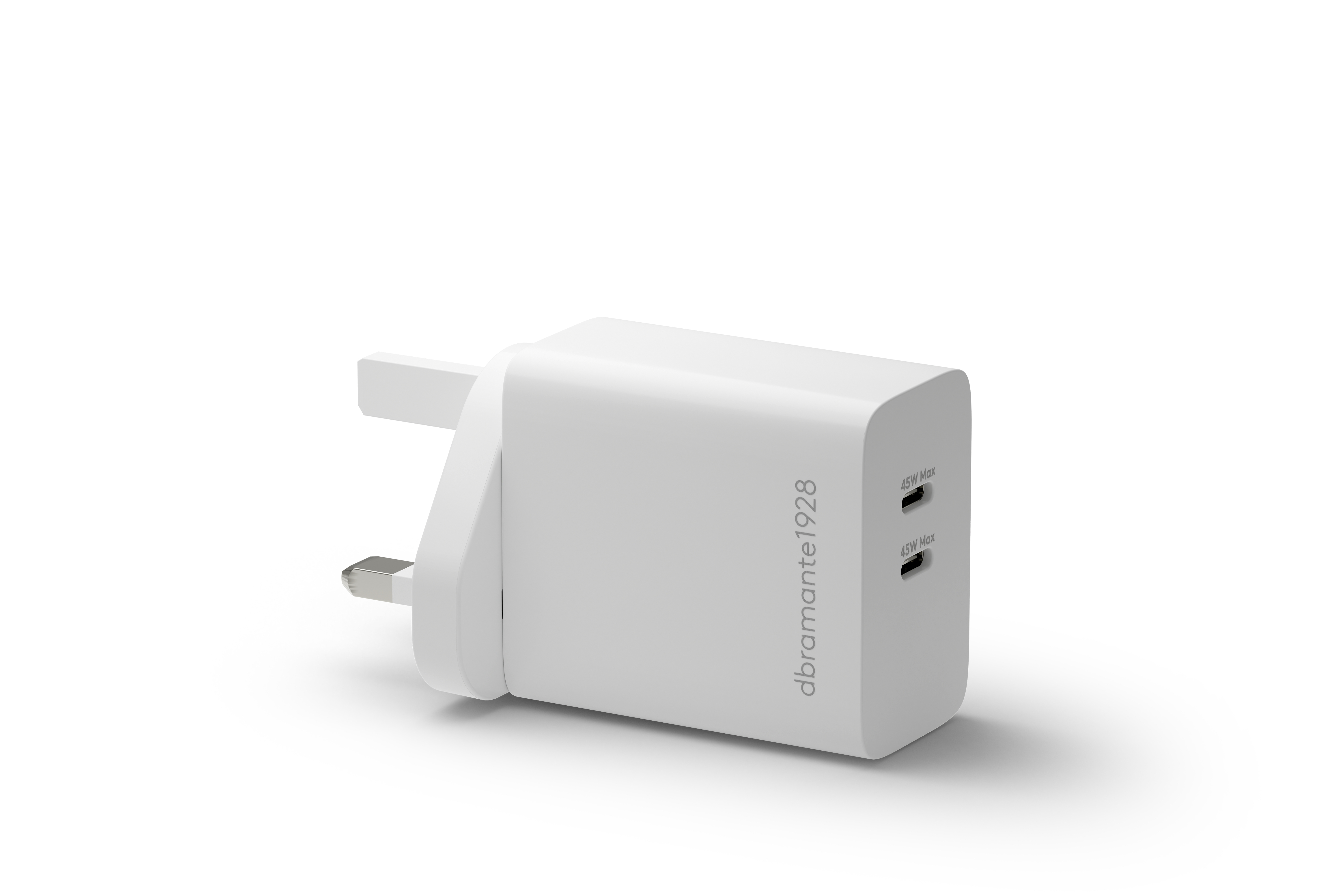 dbramante1928 re-charge - Power adapter - 45 Watt - 4.05 A - 2 output connectors (USB-C) - white - United Kingdom