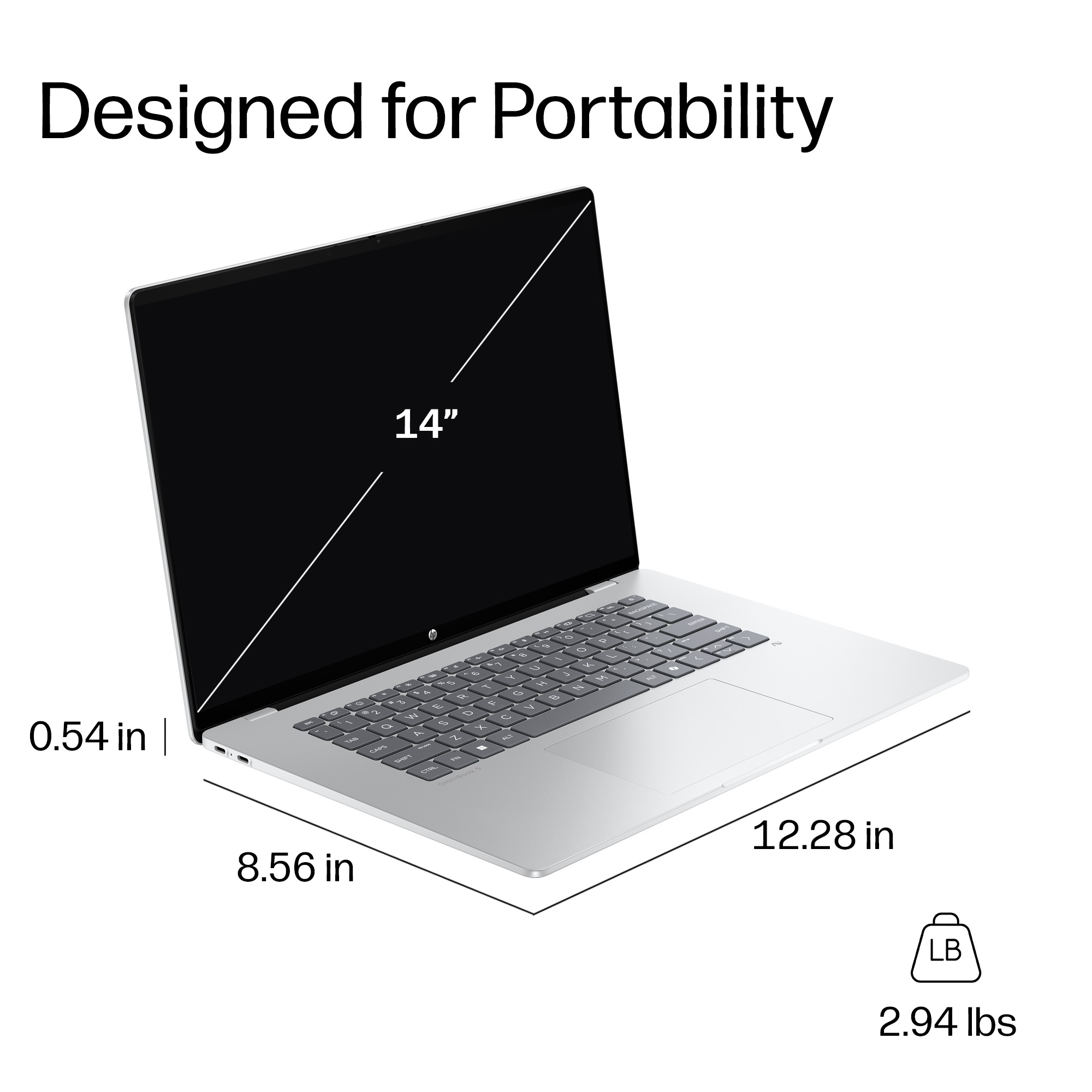 HP DP2H4EA laptop Copilot+ PC AMD Ryzen™ AI 7 445 – image 7