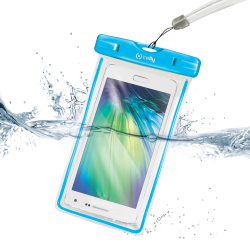 Celly WPCBAGXL03 mobile phone case Sleeve case Blue, Transparent