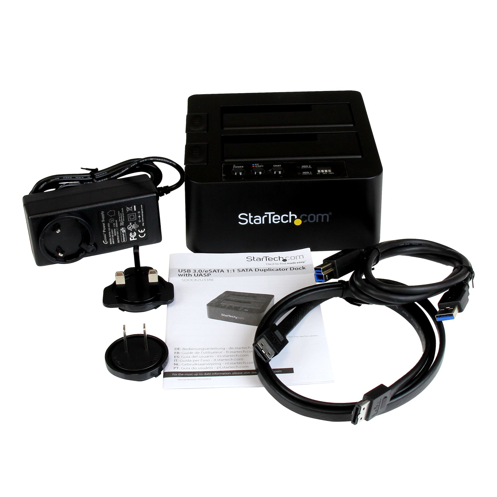 StarTech.com Dual Bay Hard Drive Duplicator, Standalone USB 3.0 (5 Gbps) / eSATA to 2.5/3.5" SATA III HDD/SSD Cloner/Copier, Hard Drive Docking Station, Hard Di – image 4