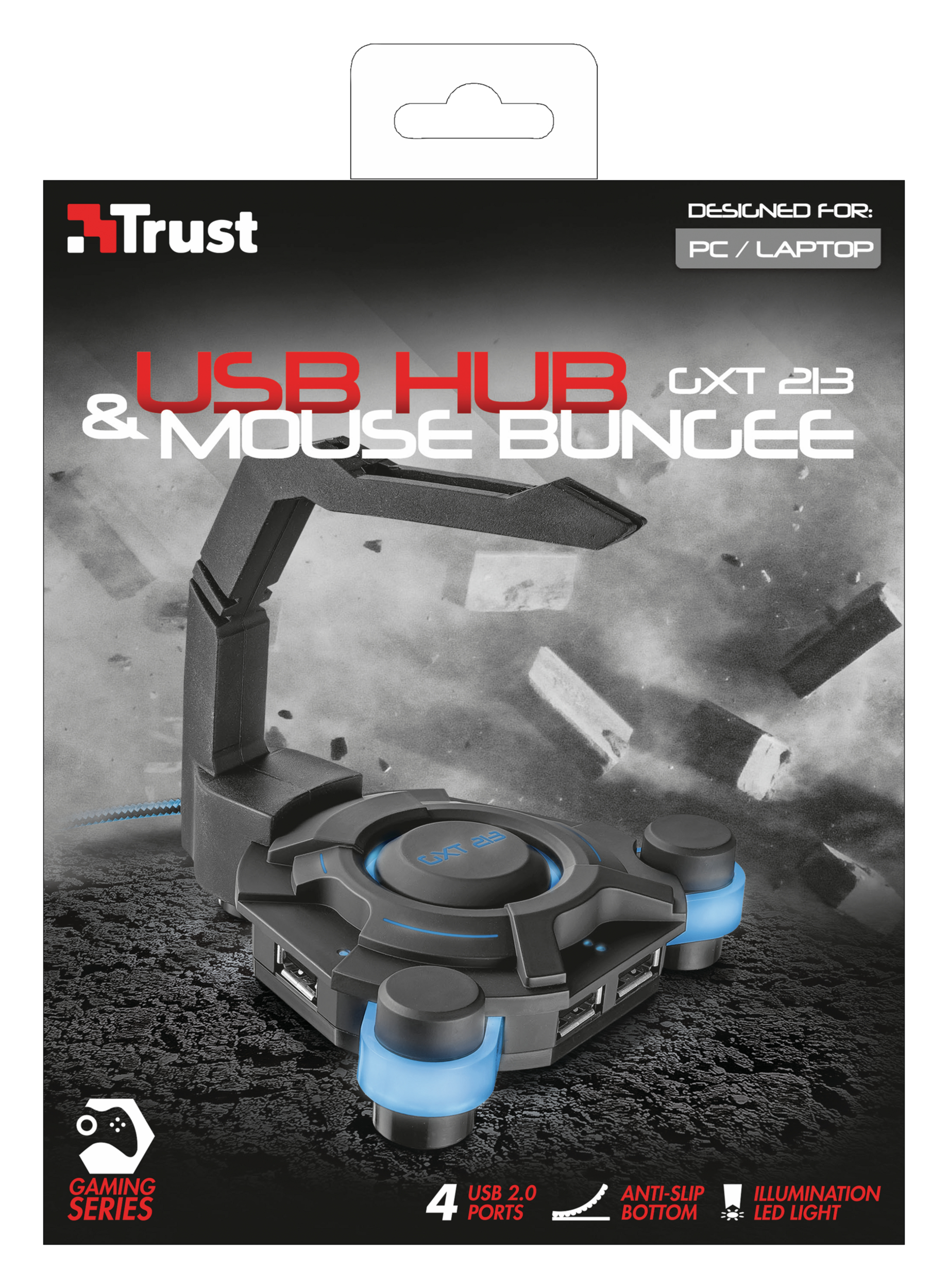 Trust 20816 interface hub USB 2.0 Black, Blue – image 3