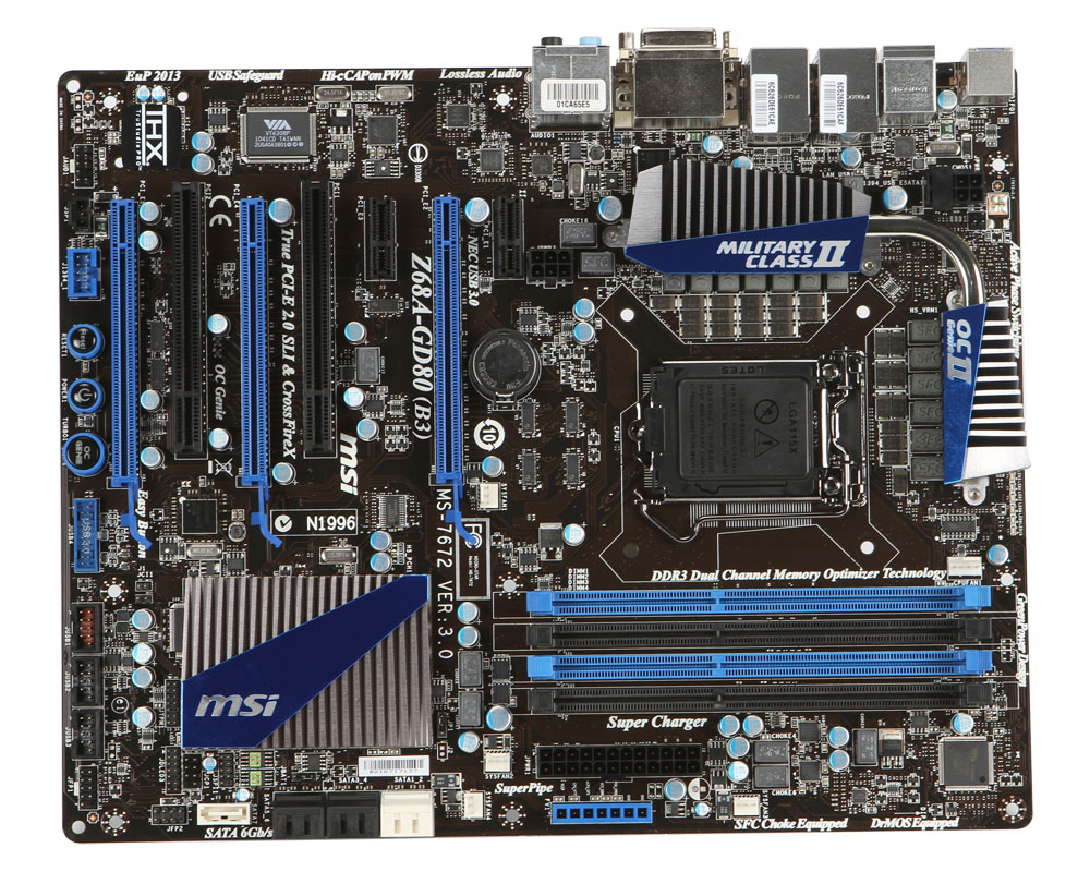 MSI Z68A-GD80 motherboard Intel Z68 LGA 1155 (Socket H2) ATX – image 1
