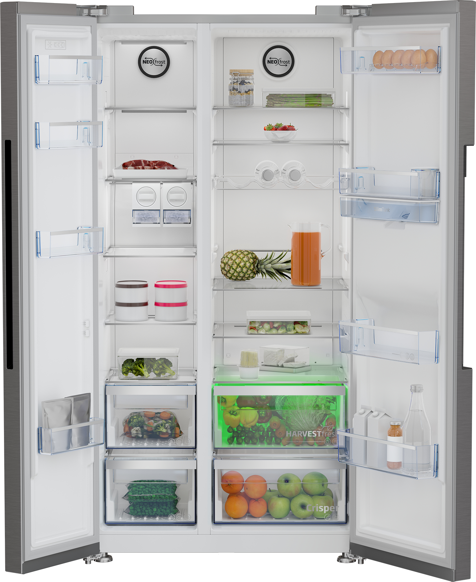 Beko GN163241XBN side-by-side refrigerator Freestanding – image 2