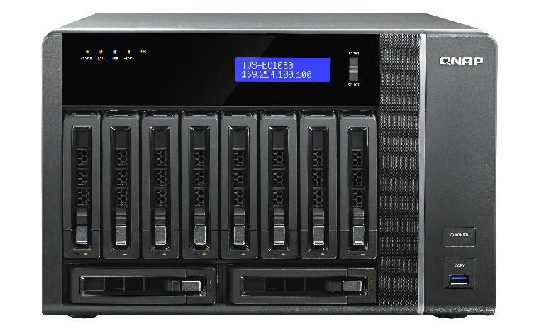 QNAP TVS-EC1080-E3-16G NAS/storage server Tower Intel® Xeon® E3 V3 Family E3-1245V3 – image 1