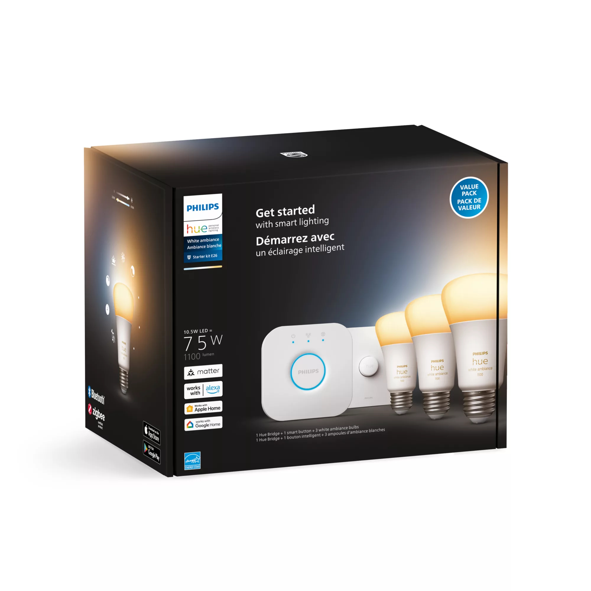 Philips by Signify Philips Hue White ambience 046677563288 smart lighting Smart lighting kit Bluetooth/Zigbee – image 3