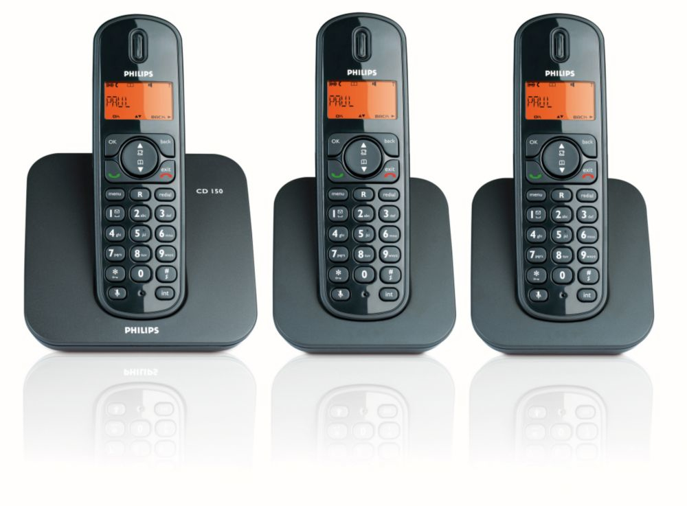 Philips Perfect sound CD1503B/21 telephone Caller ID Black