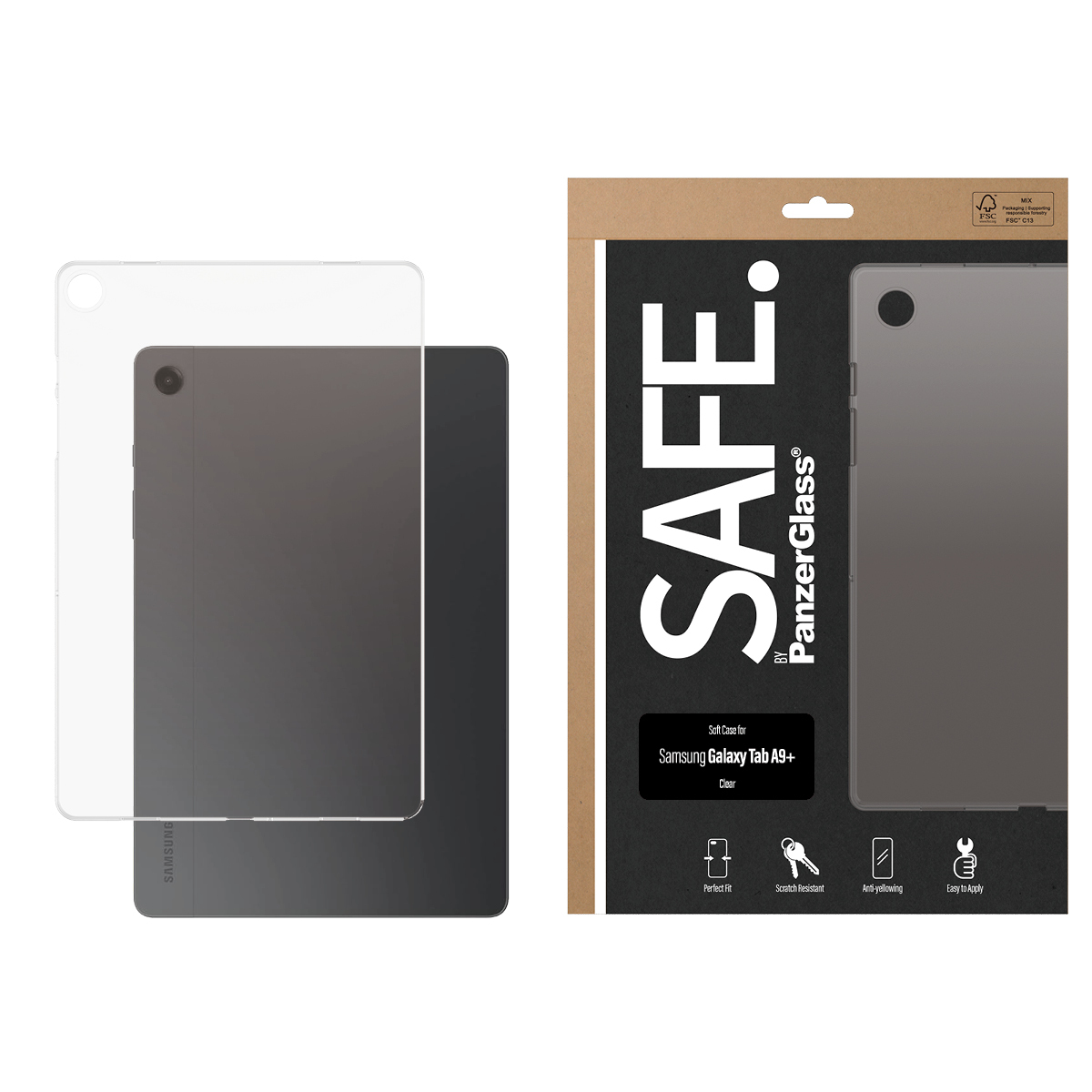 PanzerGlass SAFE. by PanzerGlass® TPU Case Transparent Samsung Galaxy Tab A9+ – image 2