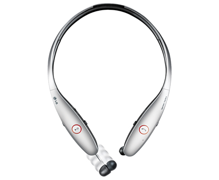LG HBS-900 Headset Wireless Head-band, In-ear Calls/Music Micro-USB Bluetooth Silver – image 1