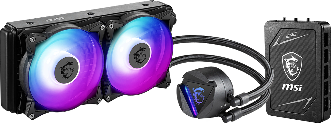 MSI MAG CORELIQUID 240RH CPU AIO Cooler + Hub '240mm Radiator, ARGB Hub – image 4
