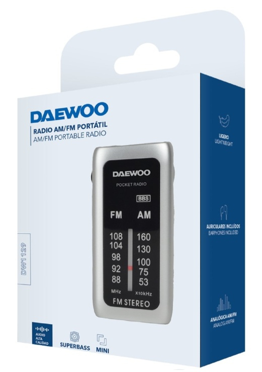 Daewoo DW1129 radio Portable Analog Black, Silver – image 2