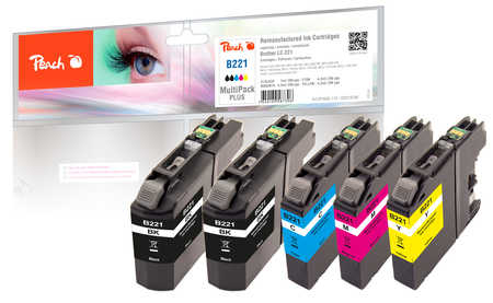 Peach PI500-179 ink cartridge 5 pc(s) Compatible Standard Yield Blue, Cyan, Magenta, Yellow