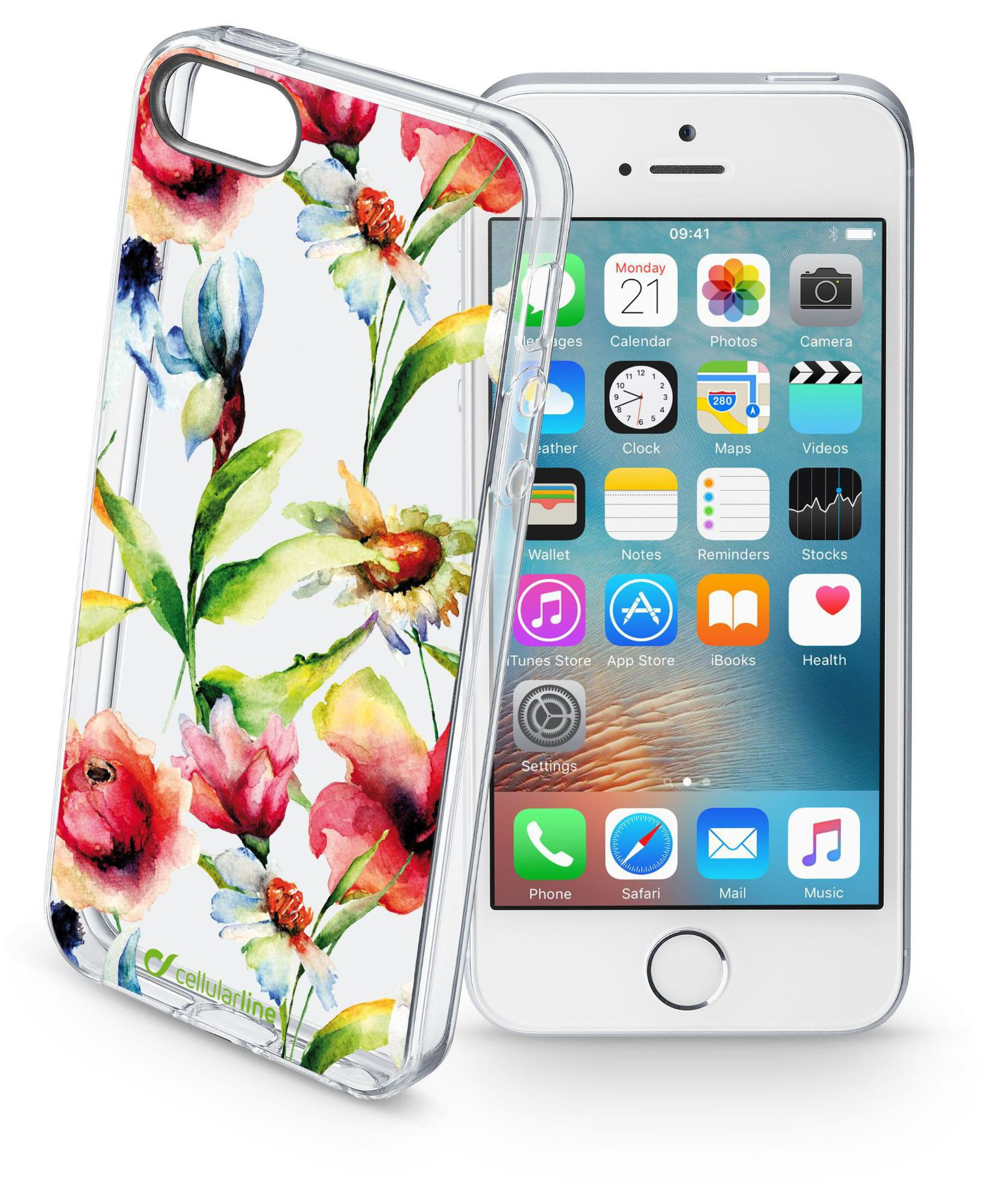 Cellularline Style case Flower - iPhone SE/5S/5
