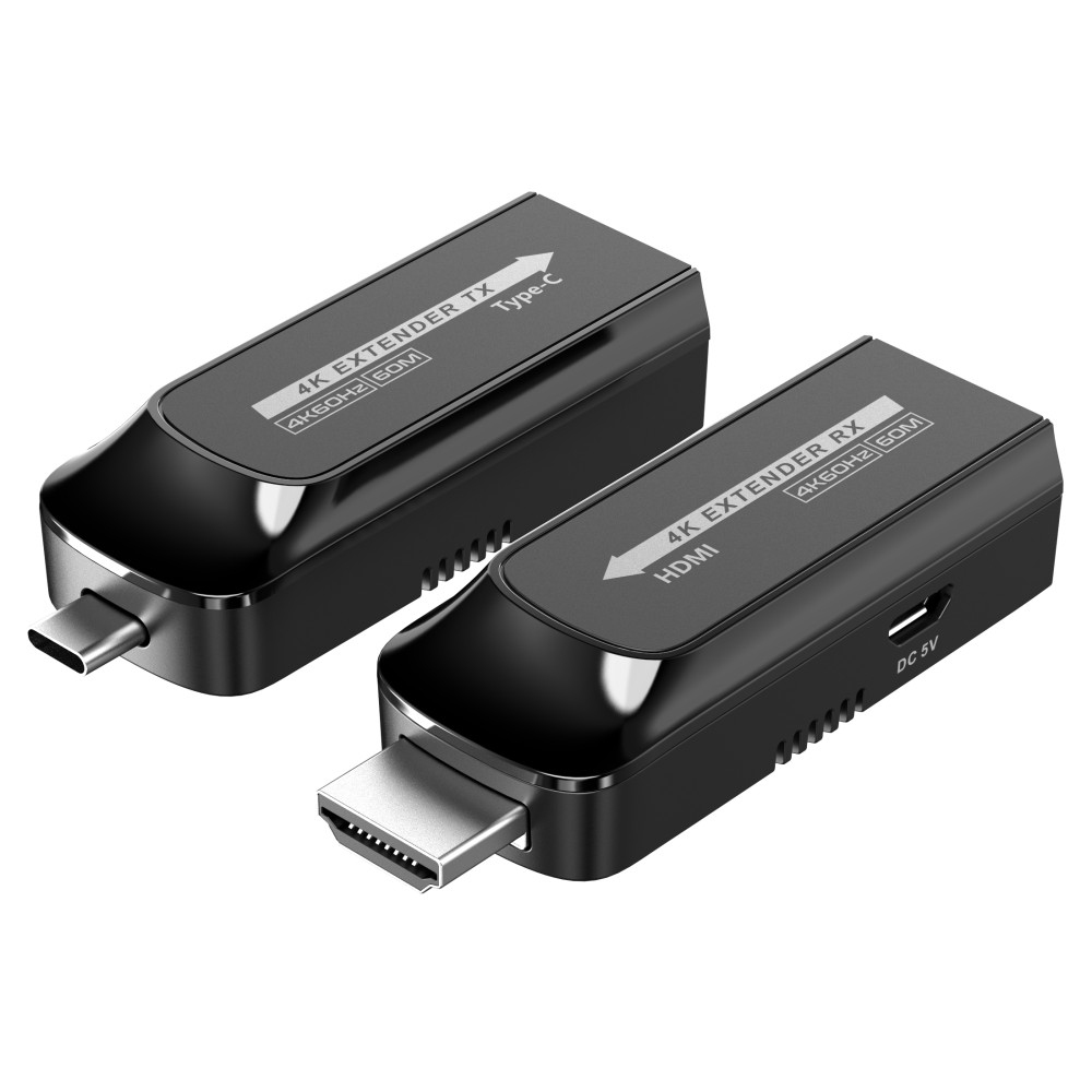 Techly IDATA EXT-600HC moltiplicatore AV Trasmettitore e ricevitore AV Nero
