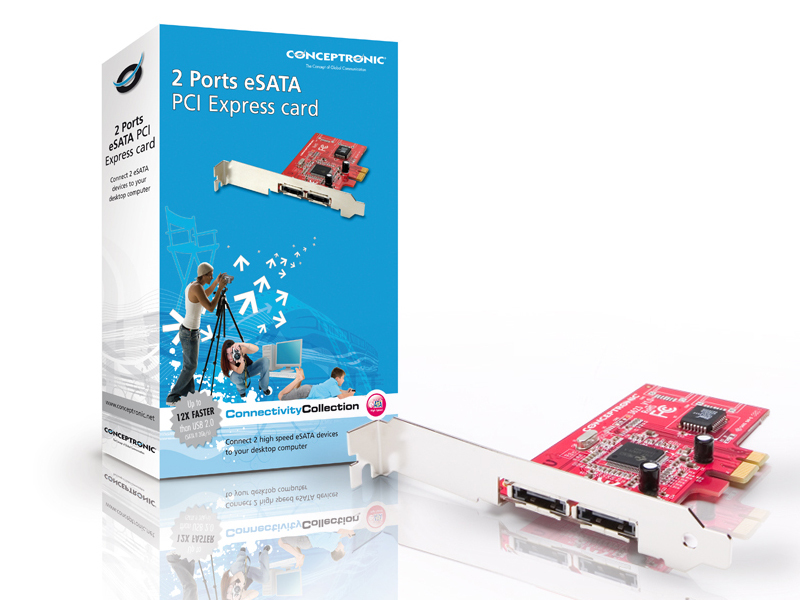 Conceptronic 2 Ports eSATA PCI Express card – image 3