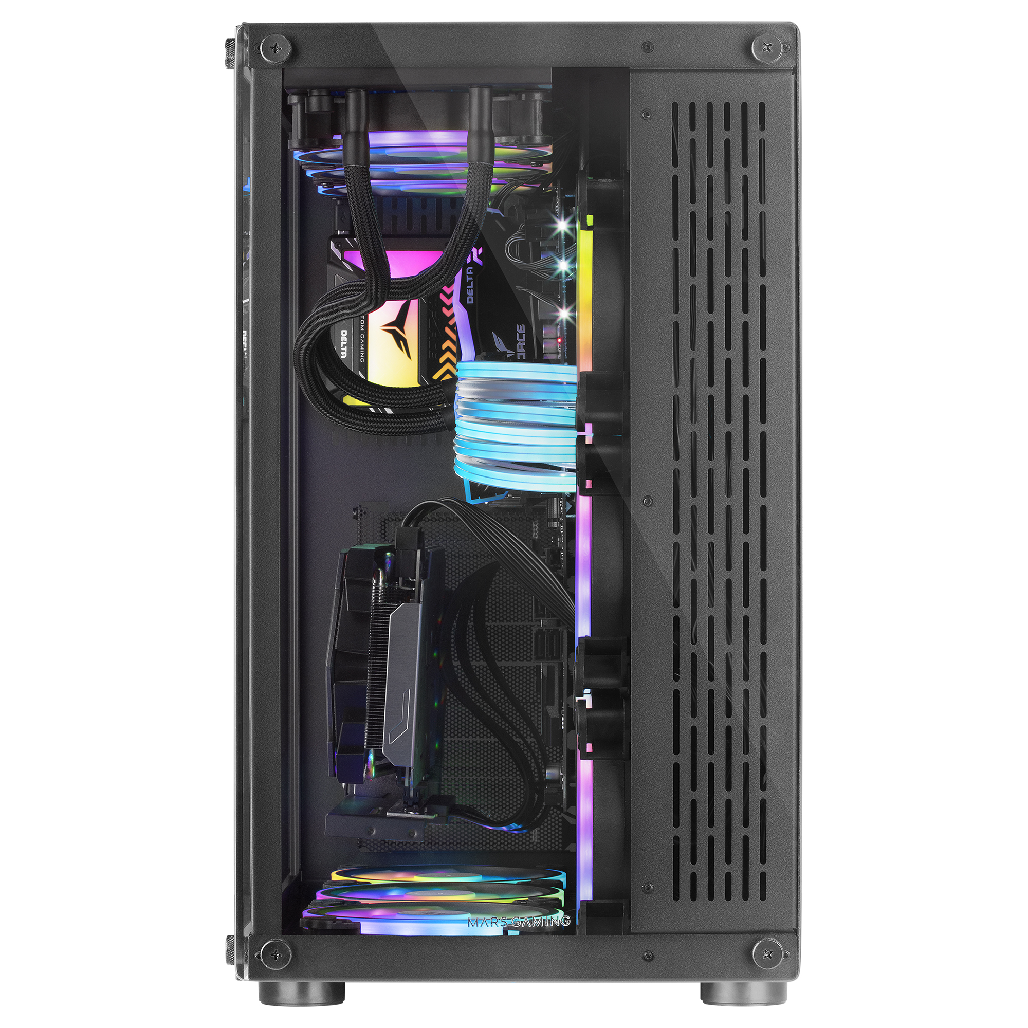 Mars Gaming MCV PC Case XXL ATX Dual Window Tempered Glass Black – image 2