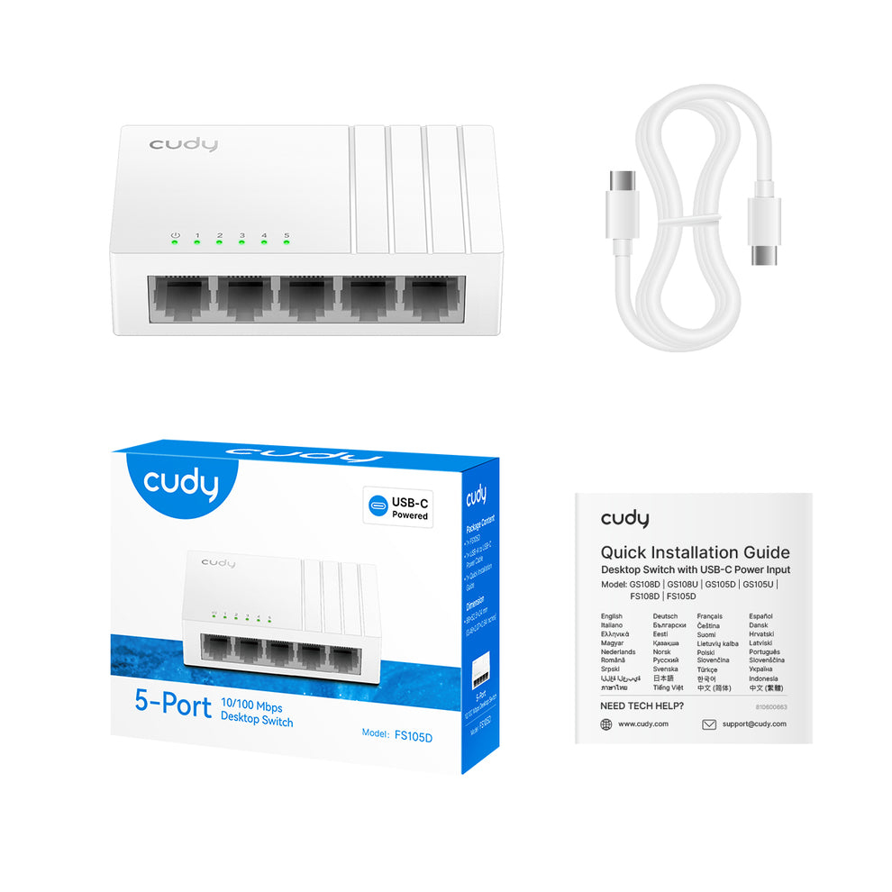 Cudy 5-Port 10/100 Mbps Desktop Switch, FS105D 5.0 – image 4