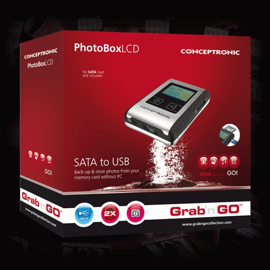 Conceptronic Grab'n'GO PHOTOBOX, LCD, 80GB – image 2