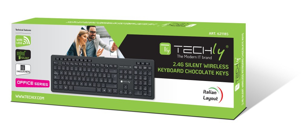 Techly ICTWC006 keyboard Universal RF Wireless QWERTY Italian Black – image 4