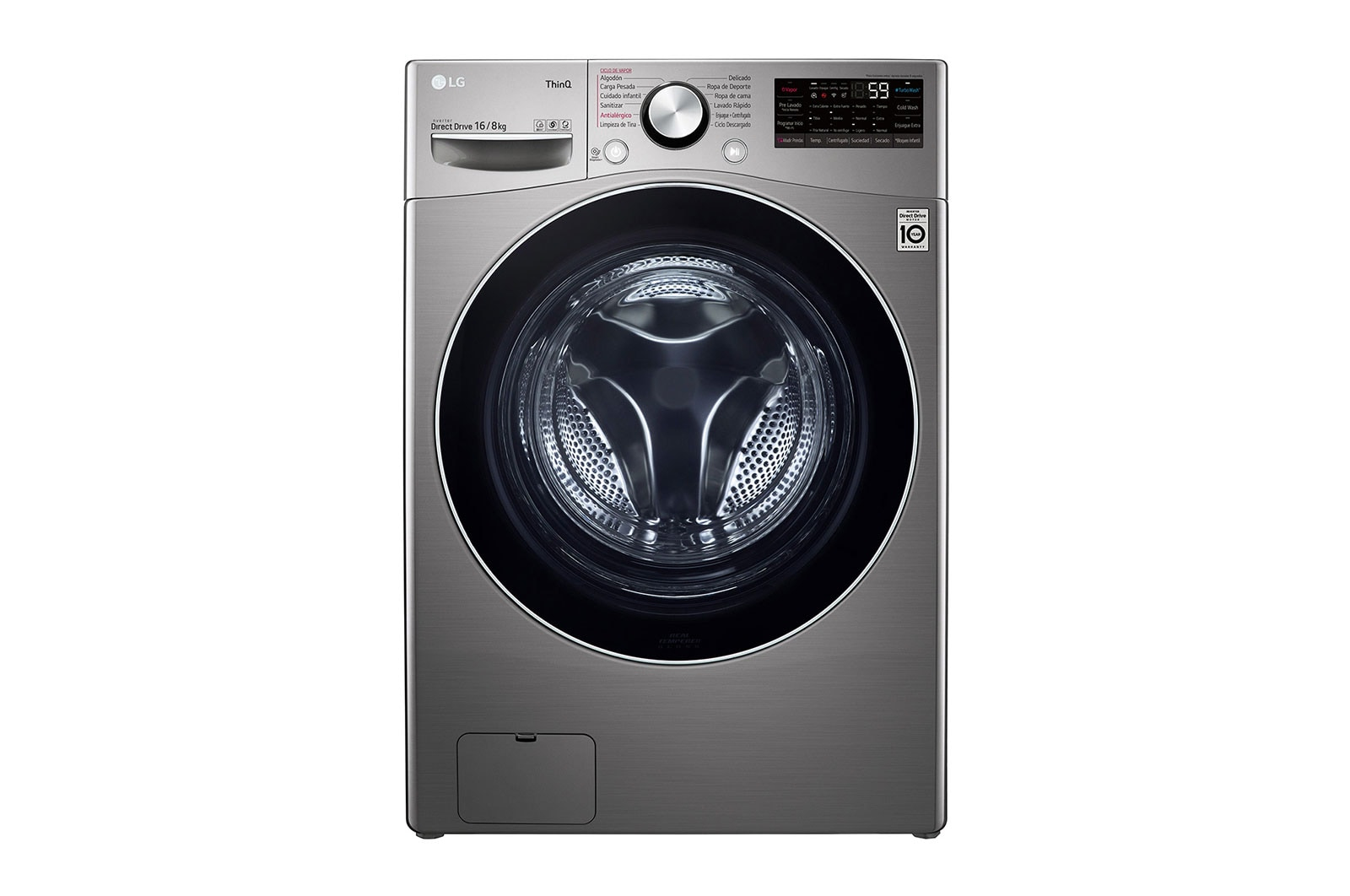 LG WD16SG2S6 washer dryer Freestanding Front-load Silver