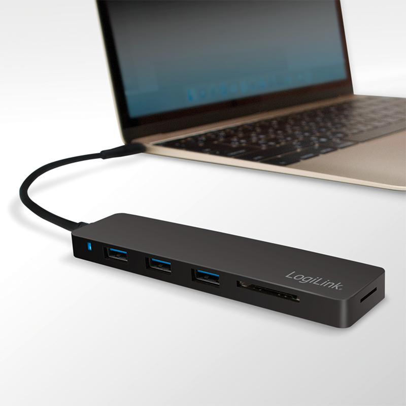 LogiLink UA0312 laptop dock/port replicator USB 3.2 Gen 1 (3.1 Gen 1) Type-C Black – image 3