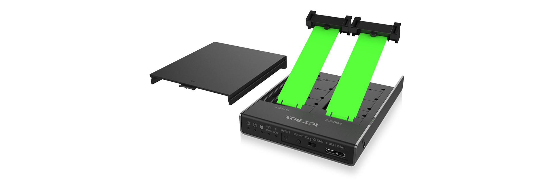 ICY BOX IB-2812CL-U3 USB 3.2 Gen 1 (3.1 Gen 1) Type micro-B Black – image 4