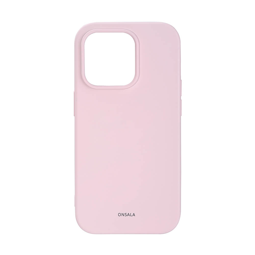 Onsala Phone Case Silicone Chalk Pink - iPhone 14 Pro