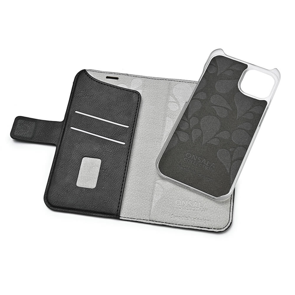 Onsala Wallet Case Eco 2 Card Slots MagSeries Black - iPhone 15 Plus – image 4