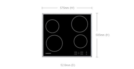 Samsung C61R1AAMST hob Black Built-in – image 2