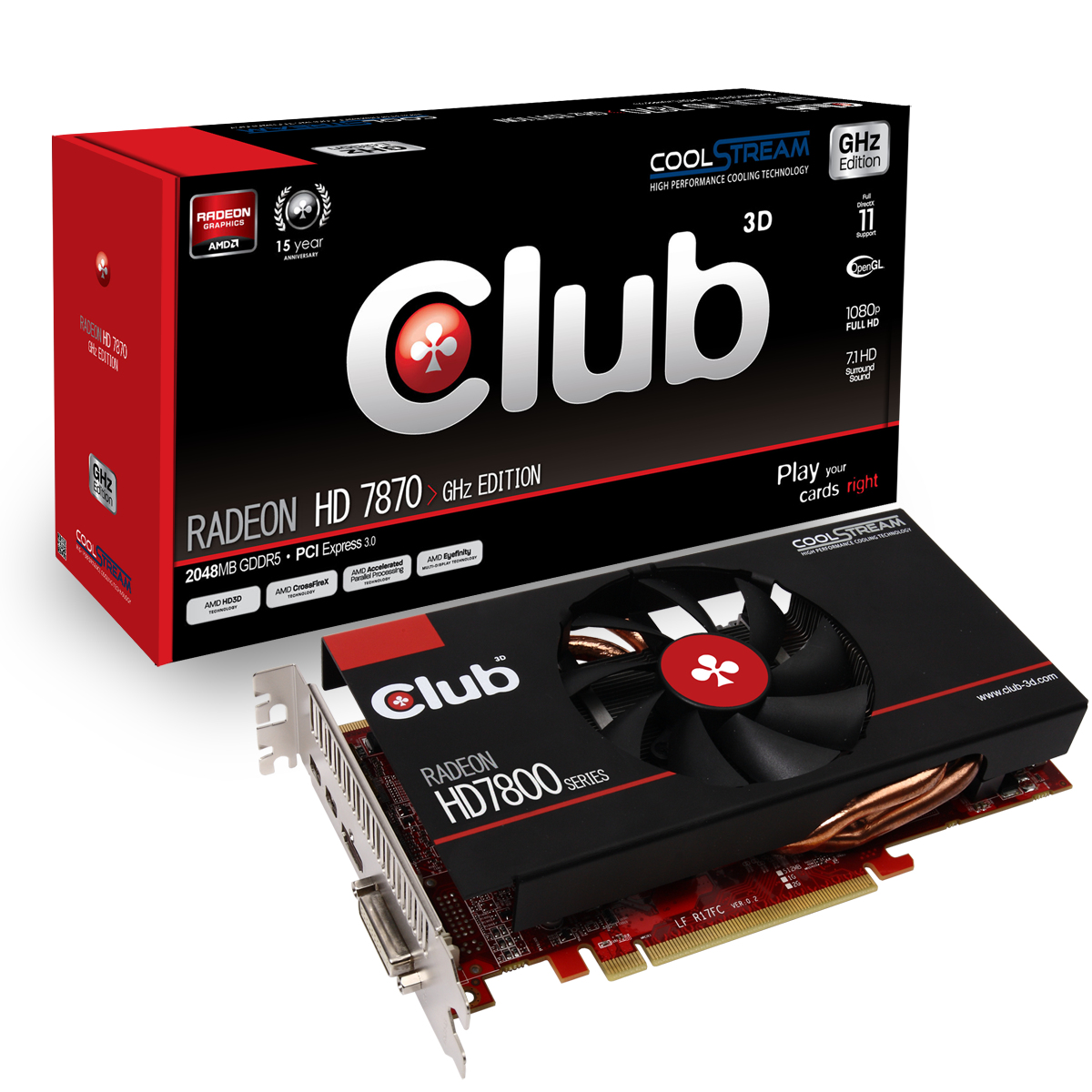 CLUB3D CGAX-7876F graphics card AMD Radeon HD7870