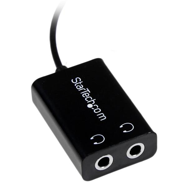 StarTech.com Black Slim Mini Jack Headphone Splitter Cable Adapter – image 2