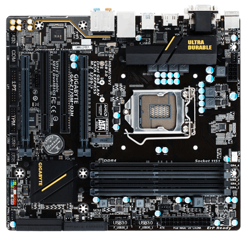 GIGABYTE GA-Z170M-D3H motherboard Intel® Z170 LGA 1151 (Socket H4) micro ATX – image 3