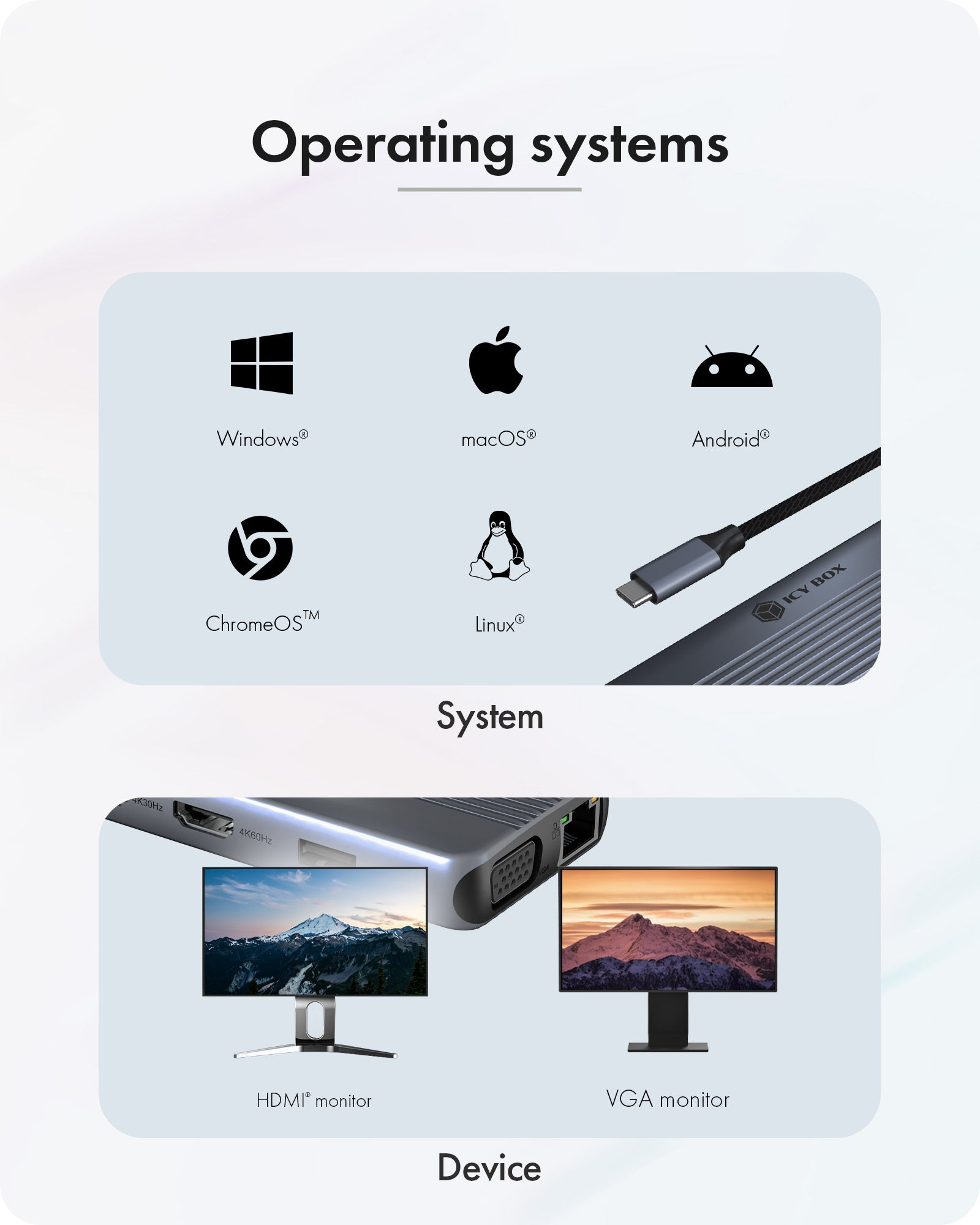 ICY BOX 12-in-1 DockingStation with triple video output – image 8