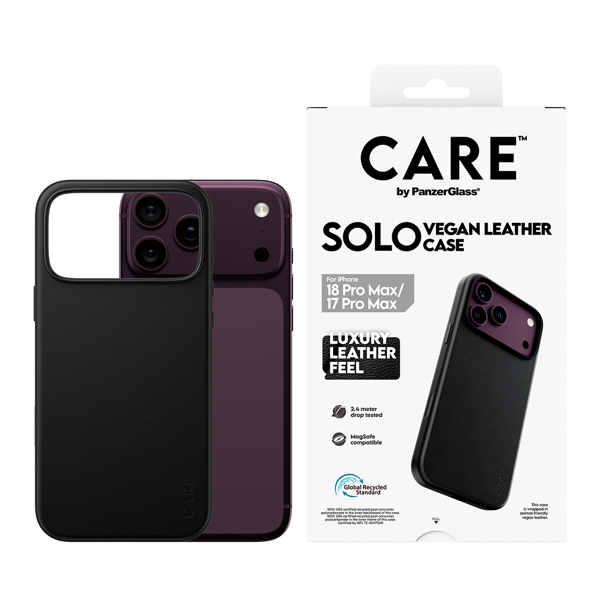 PanzerGlass CARE™ by PanzerGlass® Solo Vegan Leather Case Black w. MagSafe iPhone 18 Pro Max | 17 Pro Max – image 2