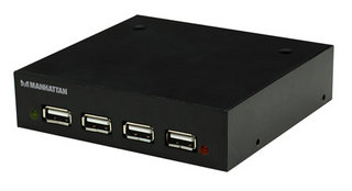 Manhattan 350310 interface hub 480 Mbit/s Black – image 4