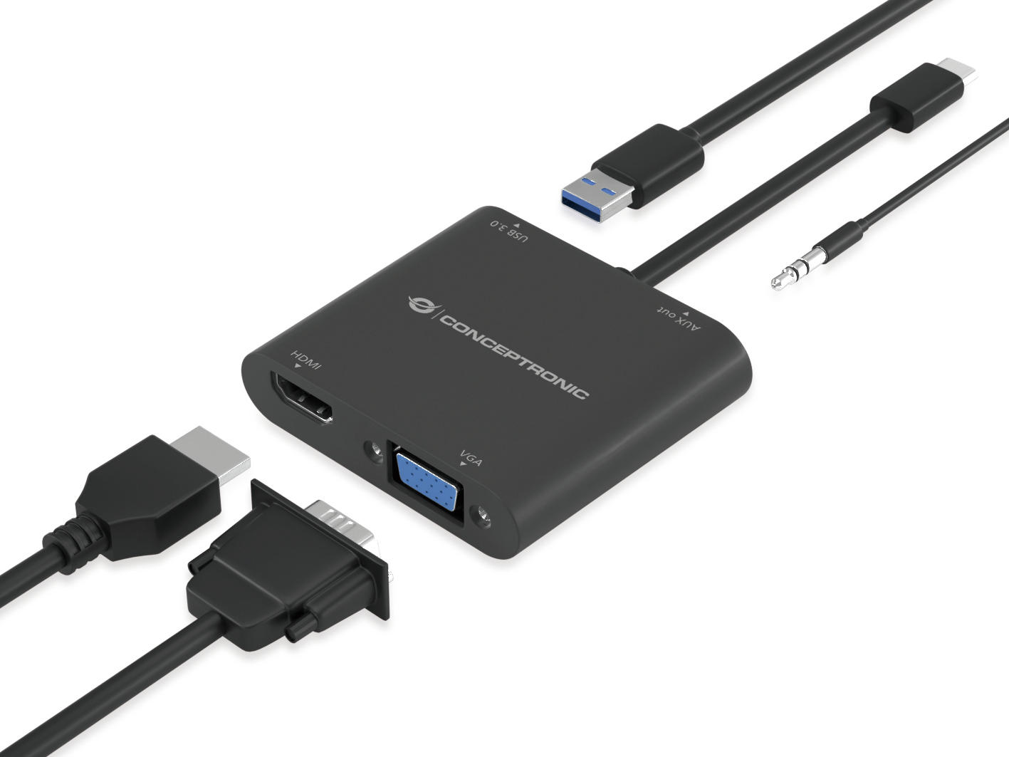 Conceptronic DONN 4-in-1 Multifunctional USB Adapter – image 4