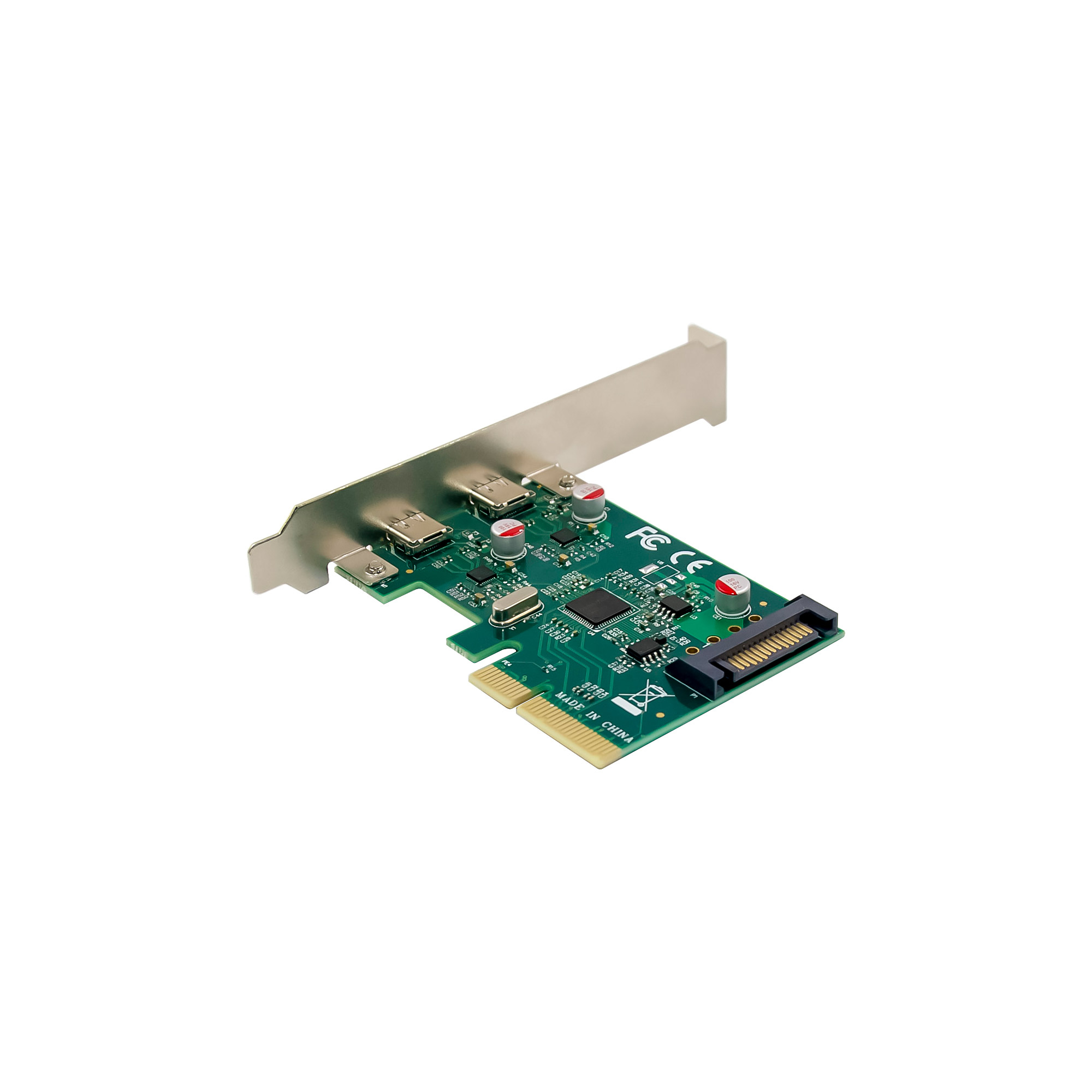 InLine Interface card, USB 3.2 Gen.2, 2x USB Type-C, PCIe x4 – image 2