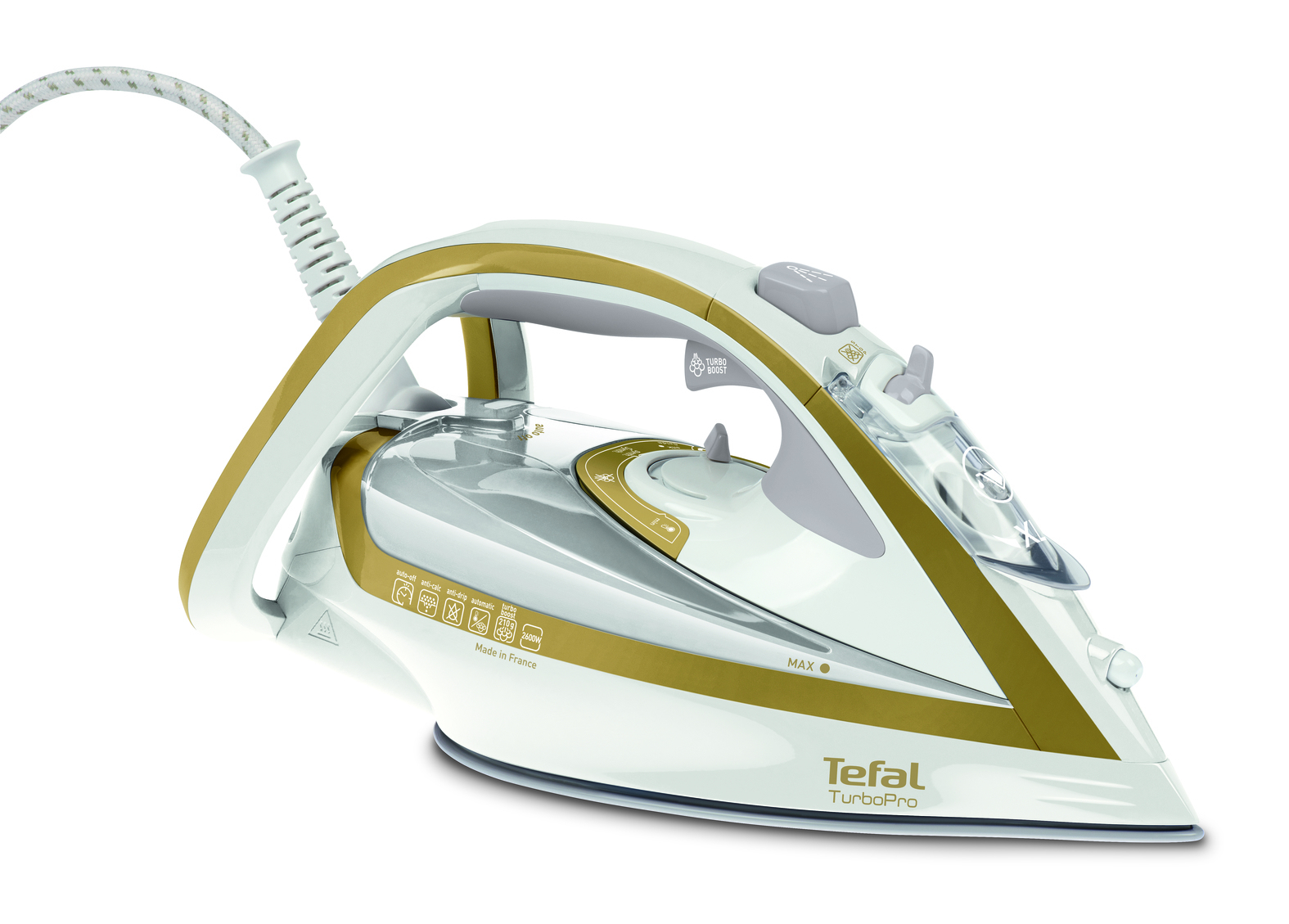 Tefal TurboPro FV5625 iron Dry & Steam iron Durilium Autoclean soleplate – image 2
