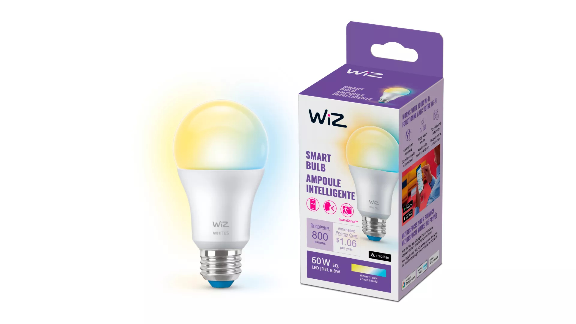 WiZ 046677604264 smart lighting Smart bulb Wi-Fi/Bluetooth – image 2