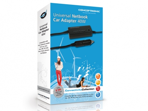 Conceptronic Universal 9.5V-19V Netbook Car Adapter 40W – image 6